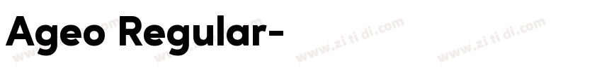 Ageo Regular字体转换